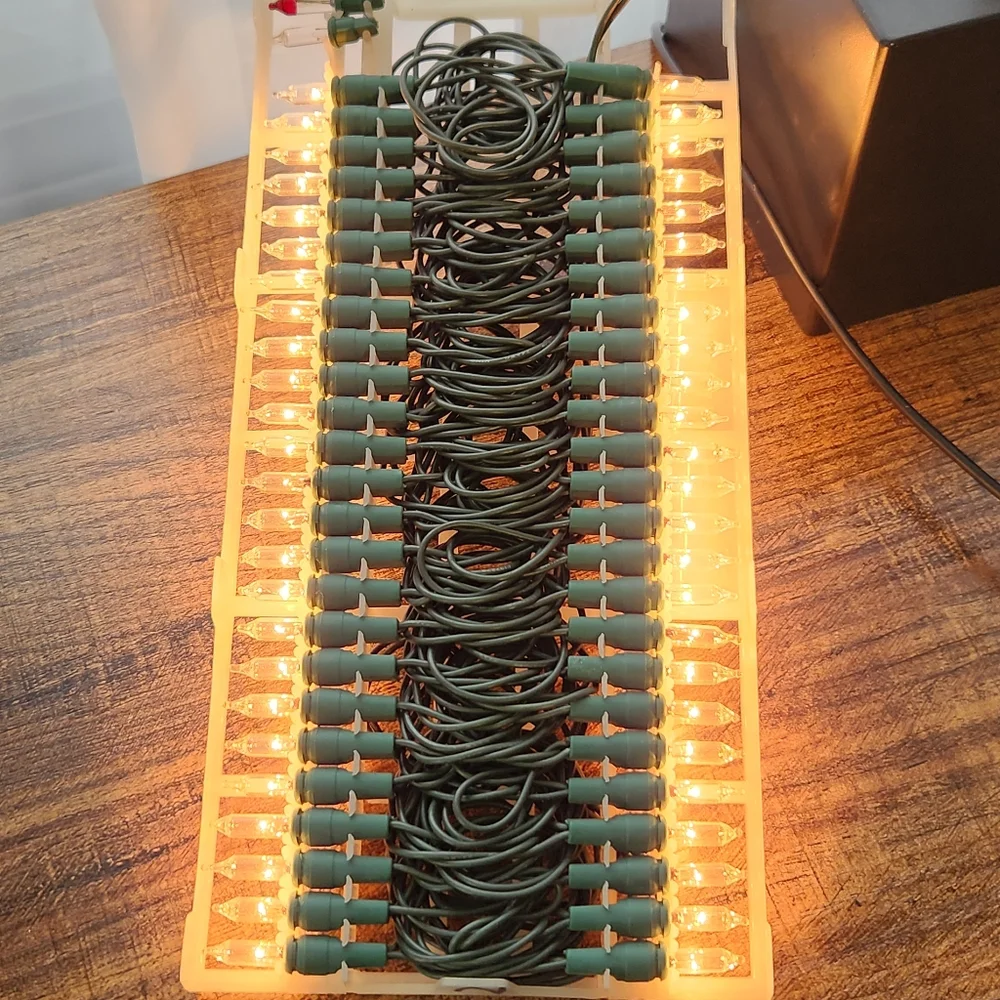vintage christmas collection 50 super bright white lights new in orig box decor